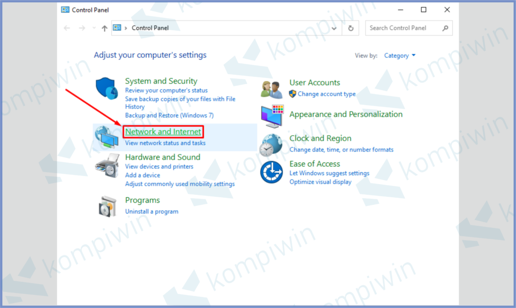 Buka Network And Internet 
