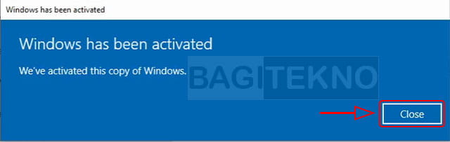 Windows sudah teraktivasi asli